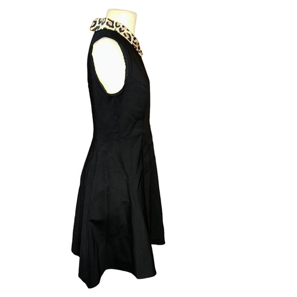 Kate Spade Rissa Leopard Collar Skater Dress Cocktail Party size 10 fit n flare - Picture 3 of 7